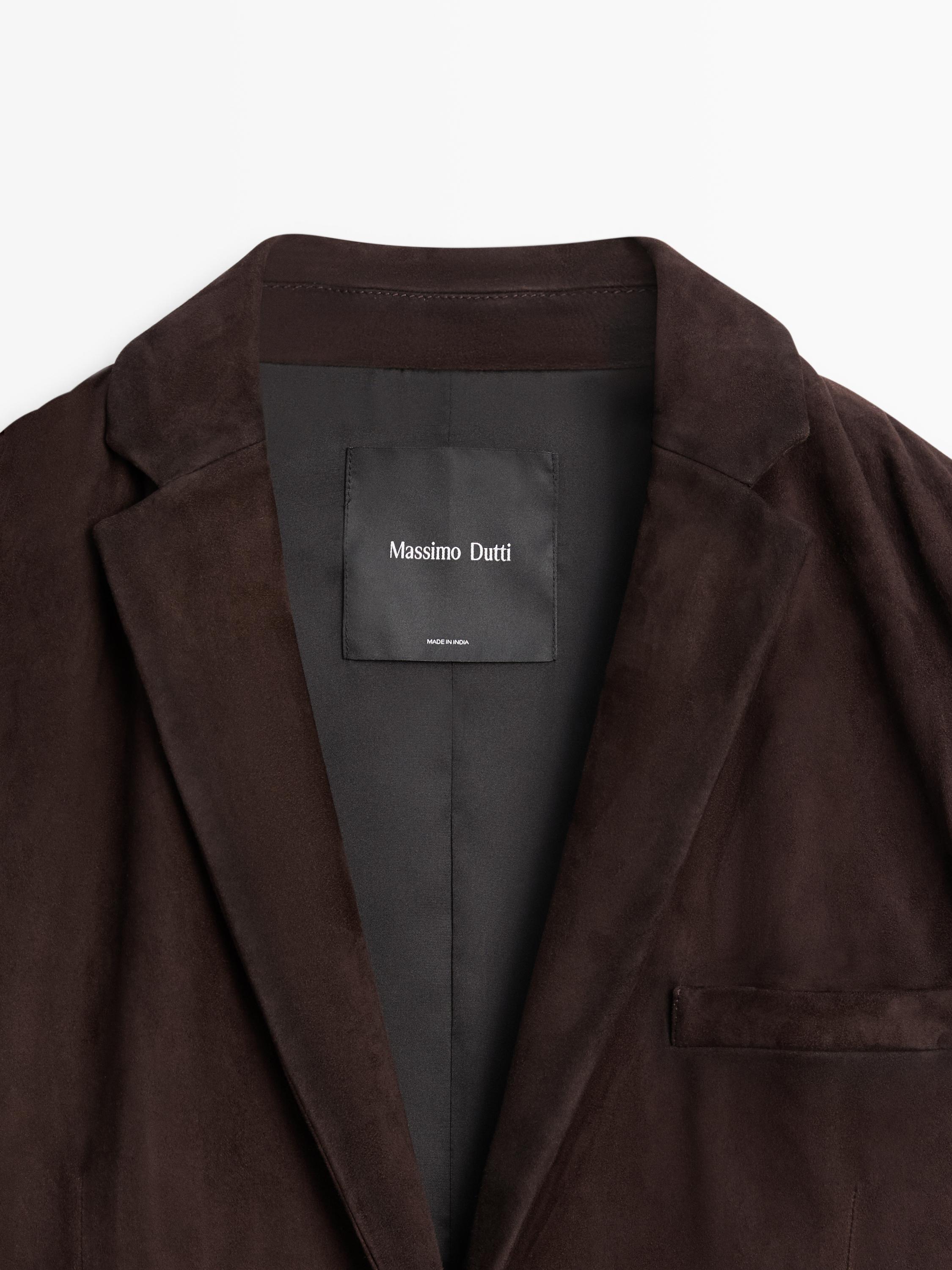 100% suede leather blazer